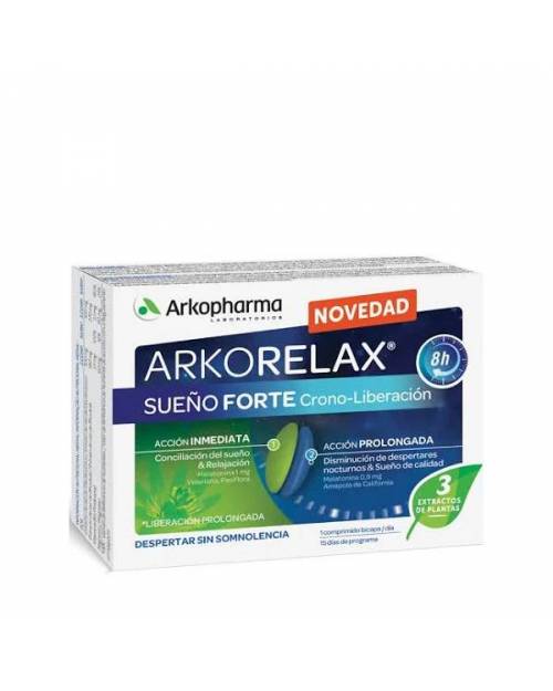 Arkopharma Arkorelax Forte Sueño 8h Cronoliberación 30 Cápsulas